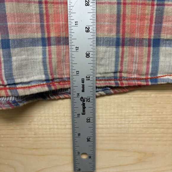 Carbon 2 Cobalt Shirt Mens XXL Pink Blue Button Up Long Sleeve Plaid Casual - Picture 7 of 10